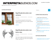 Tablet Screenshot of interpretasuenos.com